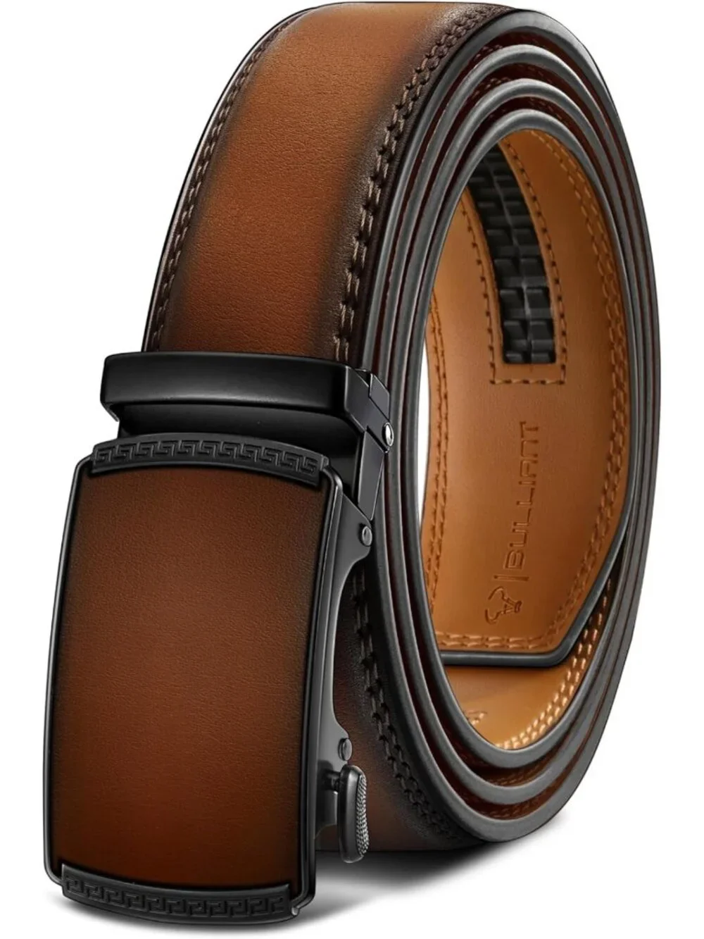 Men's Trimmable Leather Ratchet Belt - Adjustable, Stylish, Gift-Ready Accessory